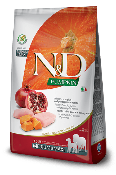 Pumpkin chicken & pomegranate adult medium/maxi 12կգ
