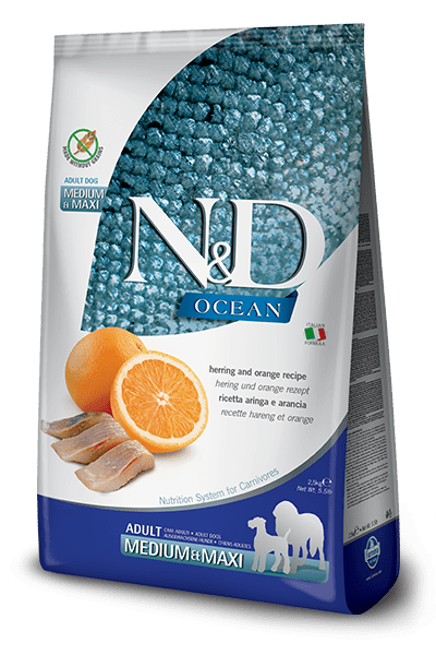 N&D HERRING & ORANGE ADULT MEDIUM & MAXI 12կգ