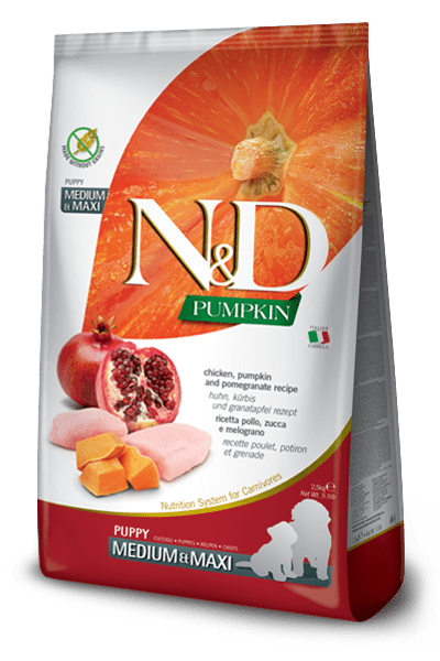 CHICKEN, PUMPKIN AND POMEGRANATE MEDIUM & MAXI PUPPY 2,5կգ